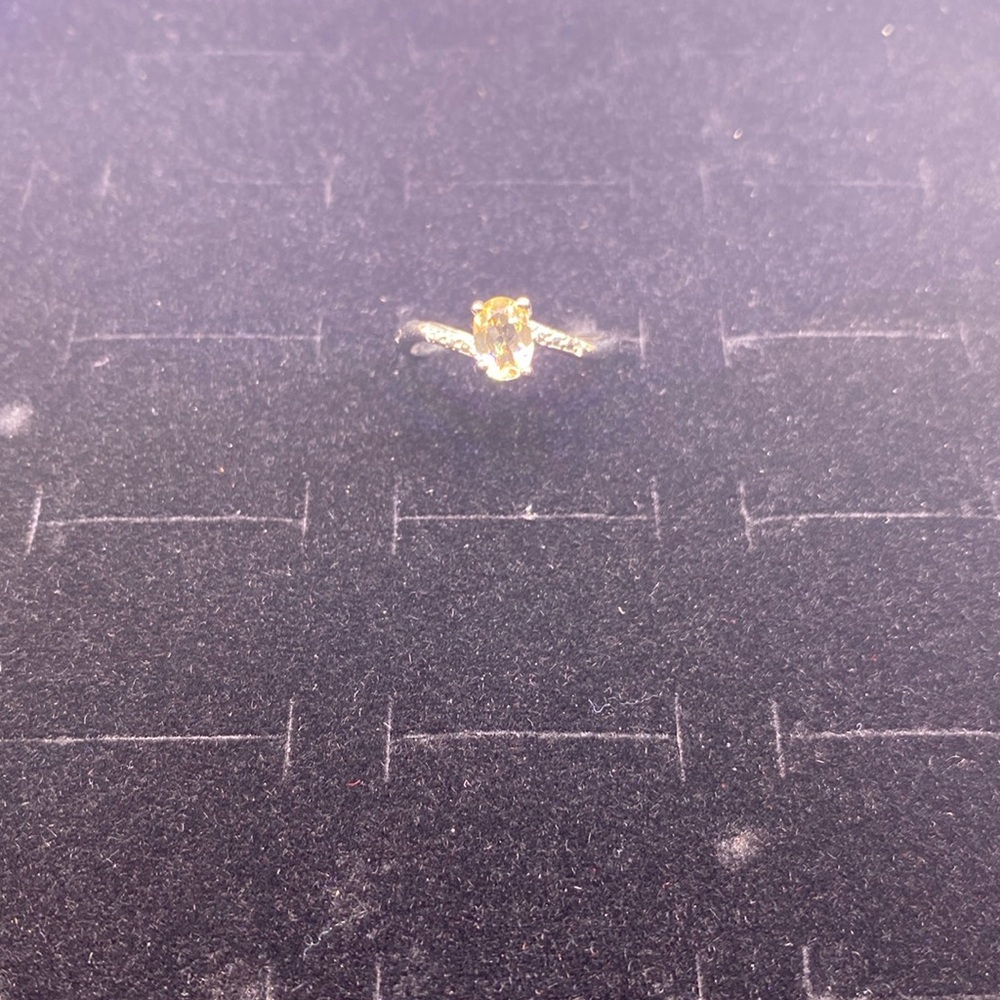 Adjustable citrine ring